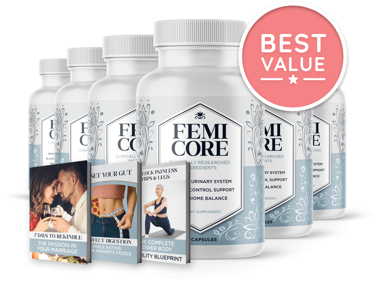 FemiCore 6 bottle bundle with free bonuses