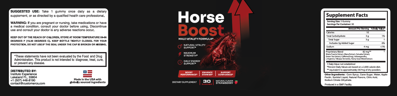 Horse Boost supplement facts